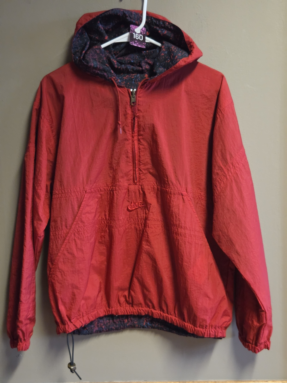 Nike Kids' Red Hooded Windbreaker Jacket